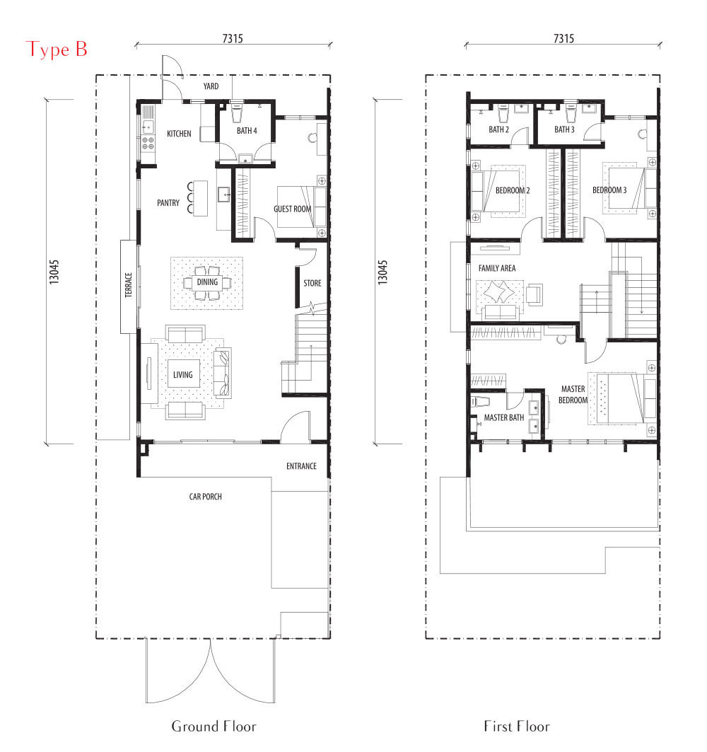 Scarlet Type B Floor Plan