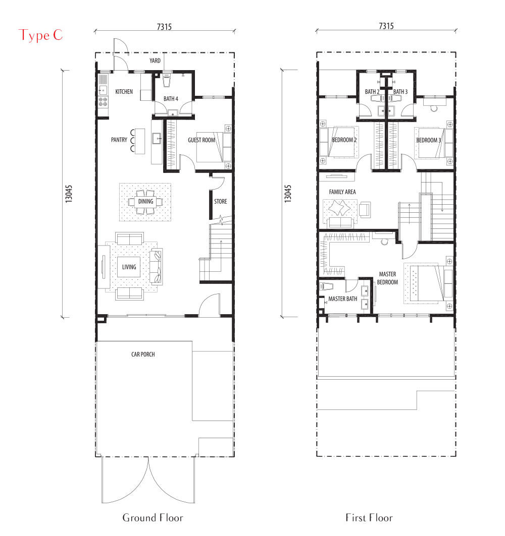 Scarlet Type C Floor Plan