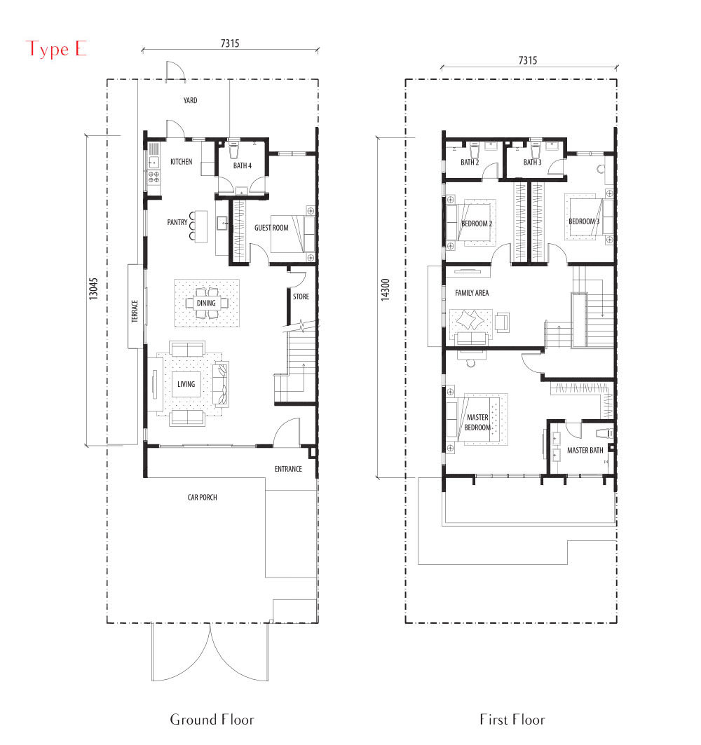 Scarlet Type E Floor Plan