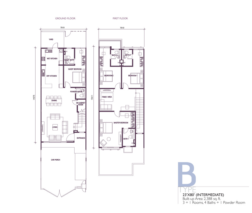 Wisteria B Intermediate Floor Plan